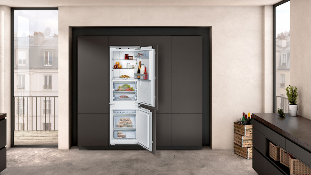 Двухкамерные встраиваемые холодильники Neff